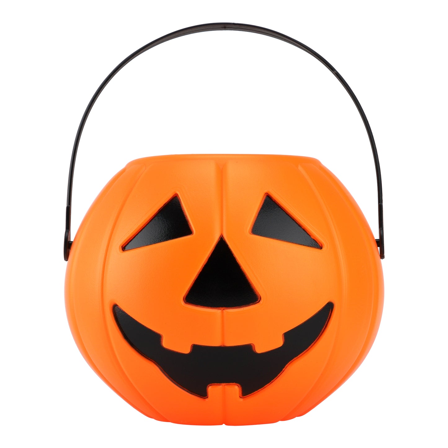 Pumpkin Candy Bucket - Portable Plastic Halloween Decoration