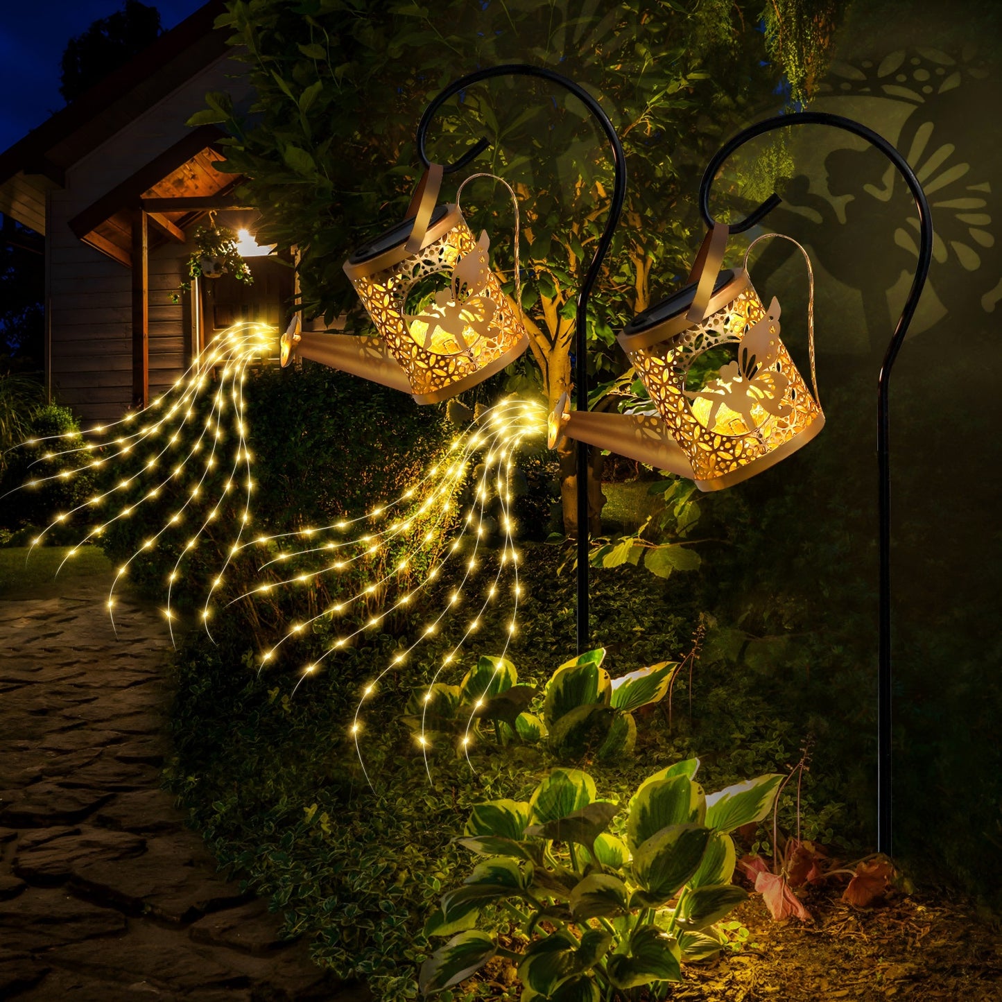 Solar Watering Can Garden Lights Outdoor Waterproof Decorative Pathway Lamps