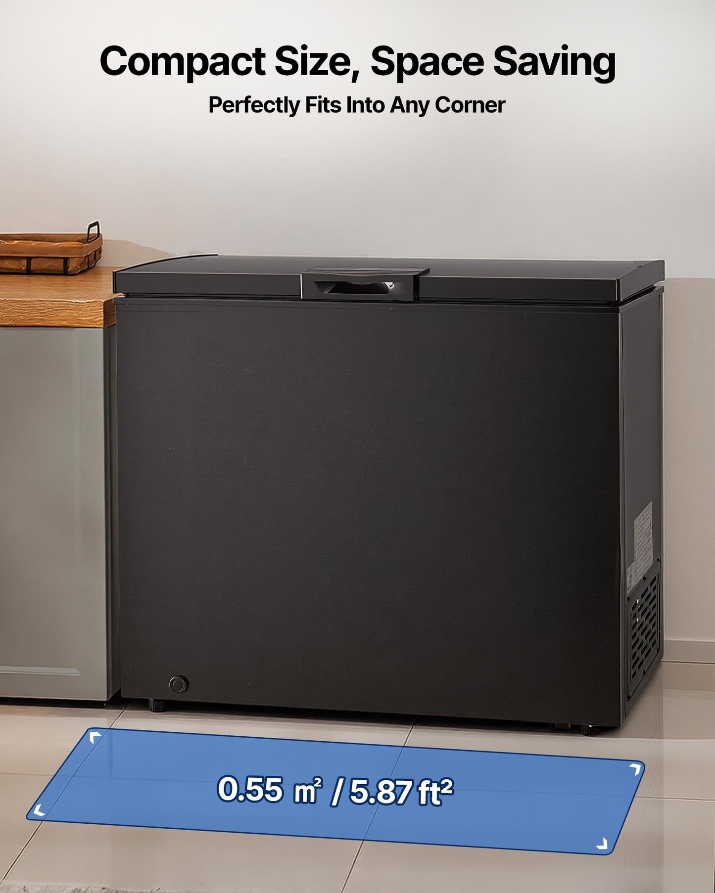 6.7 Cu.ft Compact Chest Freezer with Baskets - Energy Efficient, Low Noise, Garage Ready
