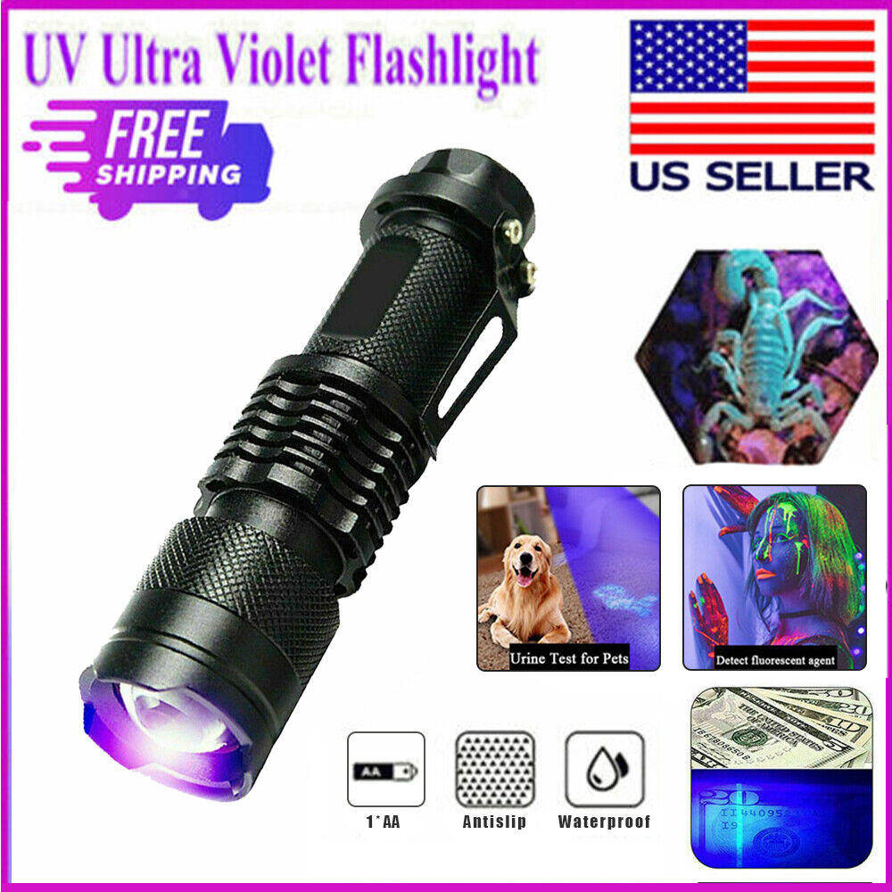 Mini UV Flashlight Blacklight 395nm Handheld Inspection Torch for Stains & Scorpions
