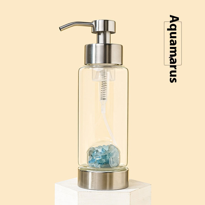 Natural Crystal Gravel Glass Bottle for Home & Garden Storage