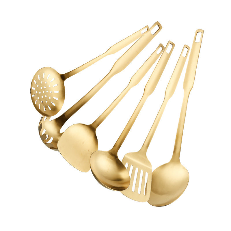 6-Piece Kitchenware Set with Stainless Steel Shovels and Spoons - Multiple Colors