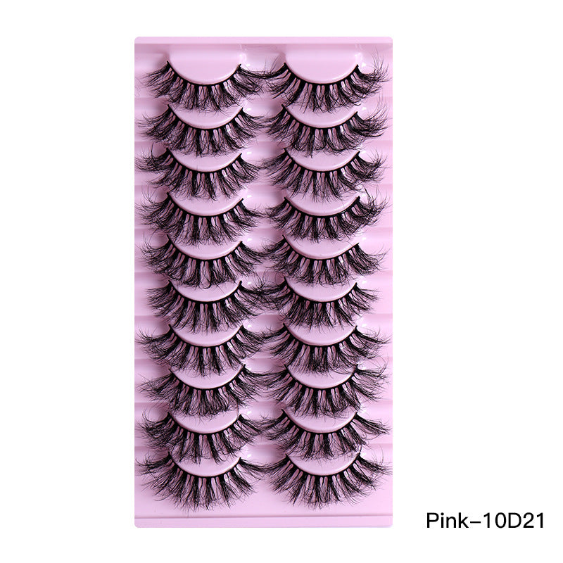 Natural Thick Curly False Eyelashes 10 Pairs Assorted Styles