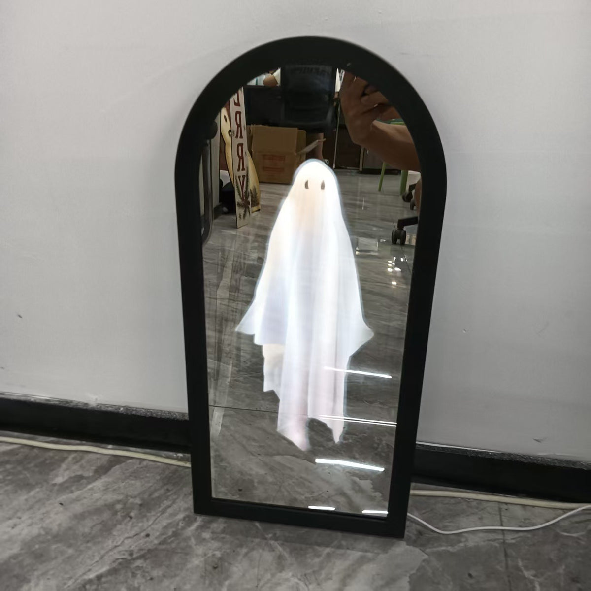 Ghost Holographic Mirror Halloween Decoration Multiple Styles & Sizes