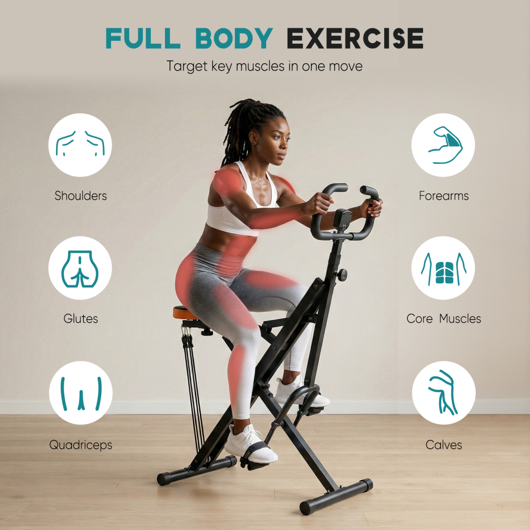 Foldable Home Squat Machine with Adjustable Resistance - 330 lbs