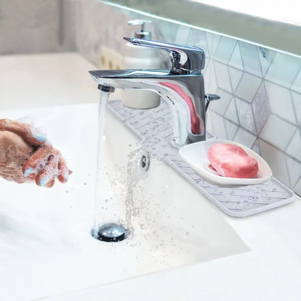 Silicone Faucet Mat - Kitchen Sink Splash Guard Drying Pad