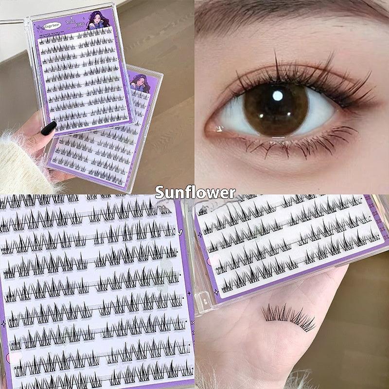 Natural False Eyelashes with Clear Roots - Assorted Styles, 10-12mm