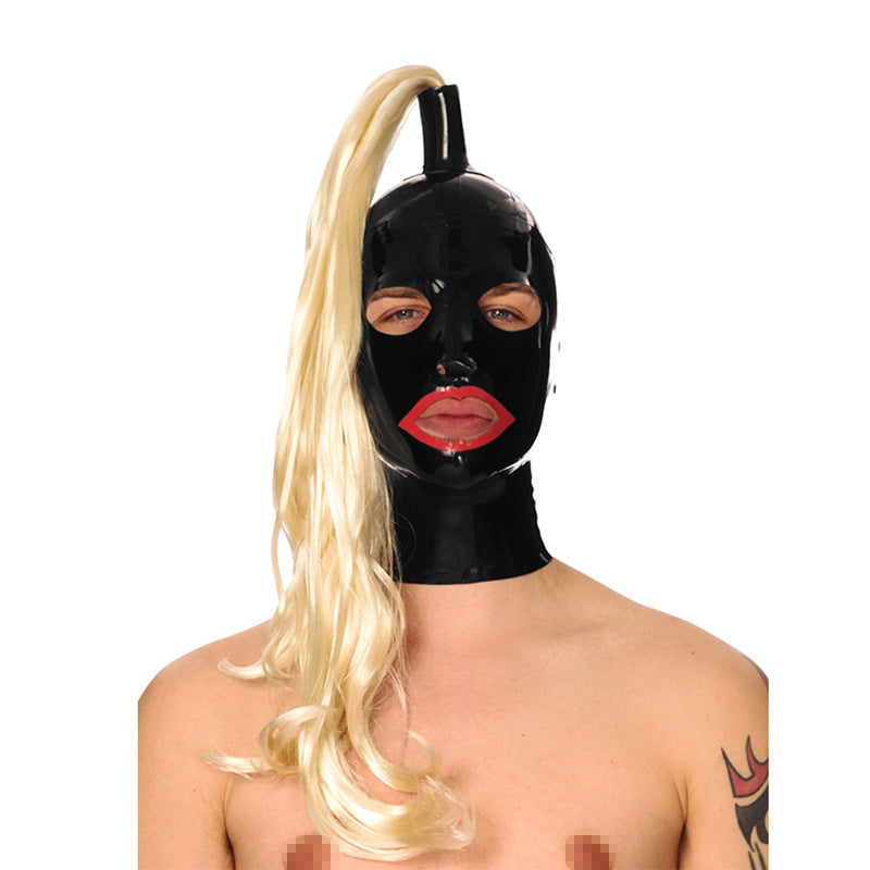 Glue-Free Latex Headgear for Head Thickening - Seamless & Zipperless Design