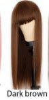 Long Straight Hair Wig with Bangs - 70cm