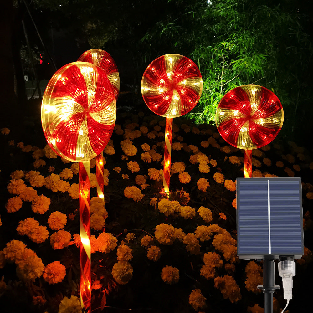Outdoor Solar Candy Light Set Waterproof LED Christmas Candy Lights