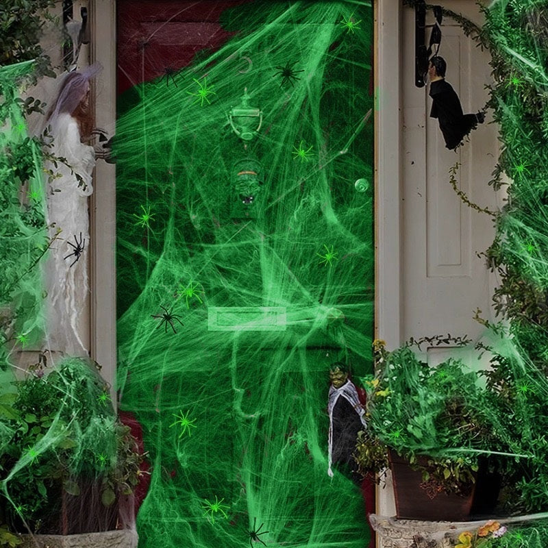 Luminous Halloween Spider Cotton Decorations for Haunted House & Party
