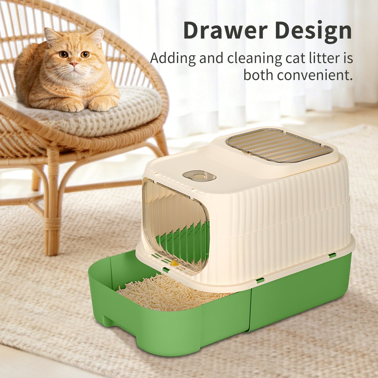 Cruiser Litter Box - Self Pickup Pet Furniture for Cats and Small Animals