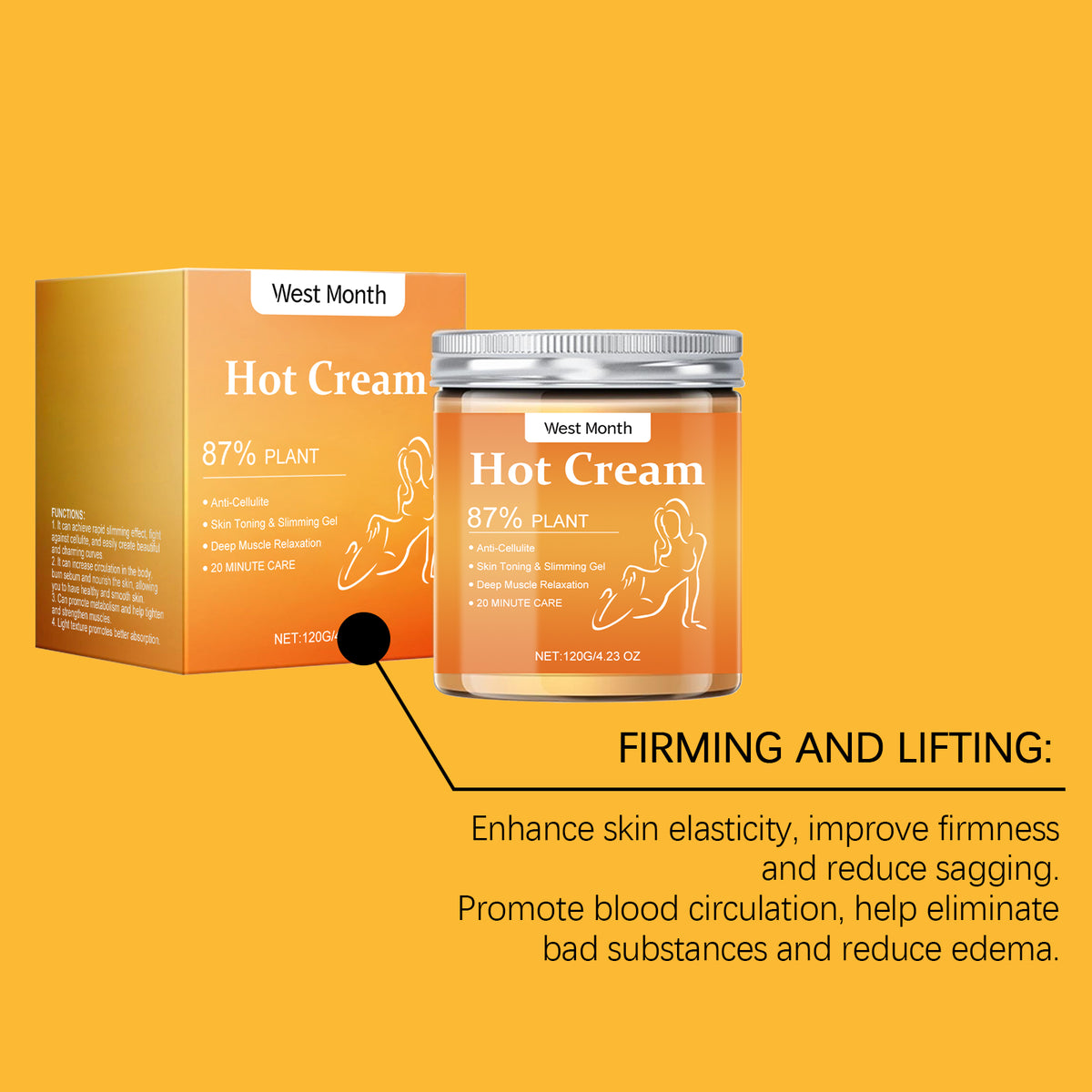 Firming Body Cream 120g - Moisturizing Massage Care