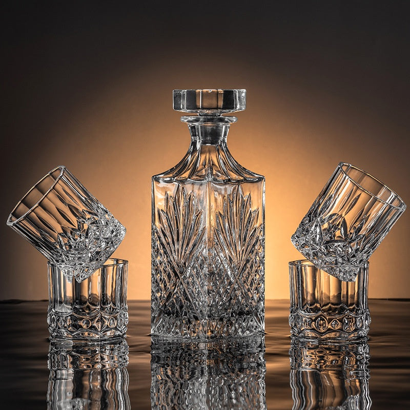 Premium Whiskey Glass and Decanter Set - Multiple Styles & Designs