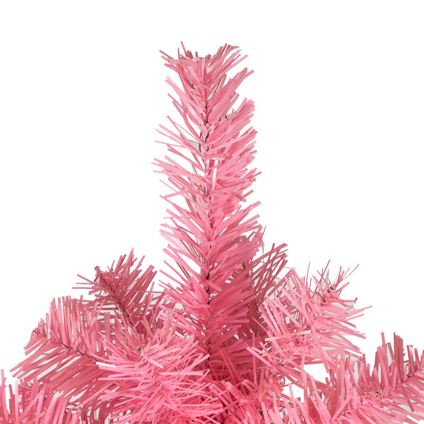 6ft Pink PVC Christmas Tree - Lush Holiday Decoration