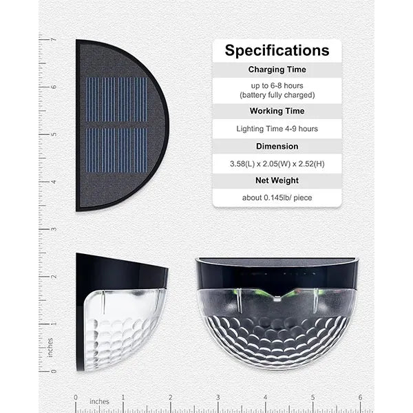 Solar Fence Lights - Efficient Outdoor Security Illumination