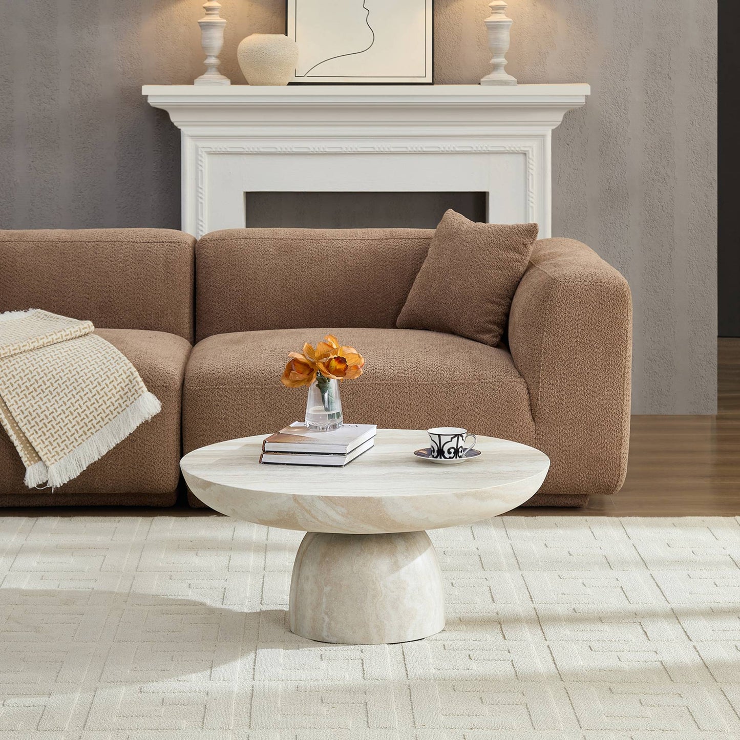 Mushroom Coffee Table Enhances Leisure Time Perfect For Evening