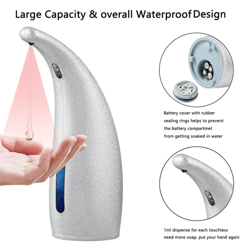 Touchless Automatic Soap Dispenser 300ML Infrared Sensor Bathroom Kitchen