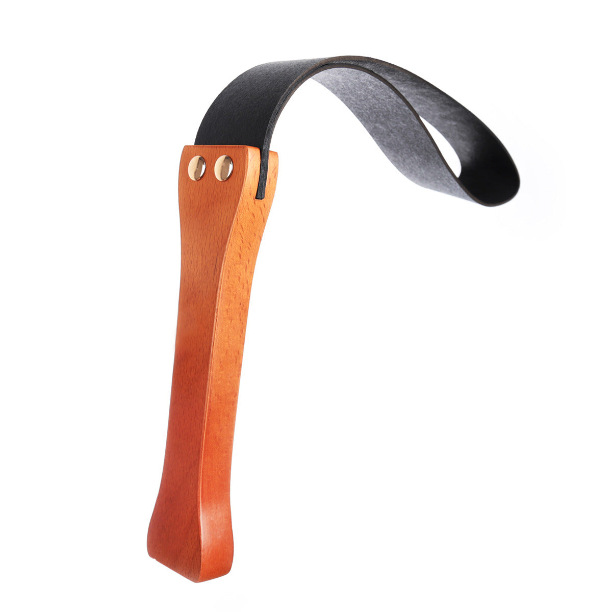 Wooden Handle Double-Layer PU Leather Racket Toy for Kids & Adults