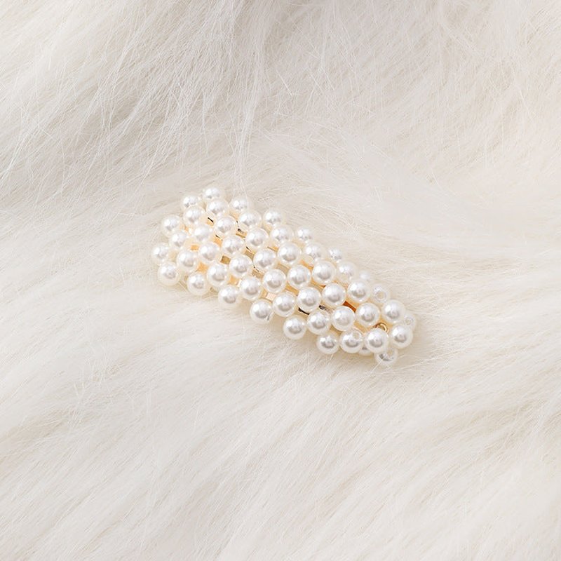 Pearl Hairpin Triangle Side Clip - Simple Elegant Hair Accessory