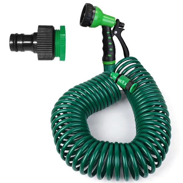 Self-Coiling Garden Hose with 7 Spray Modes - 20M Flexible Watering Tool