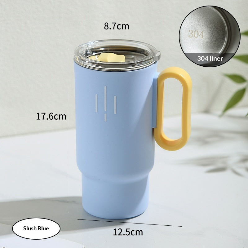 Double-Walled Stainless Steel Coffee Mug 560ml with Handle - Luxury Home Drinkware