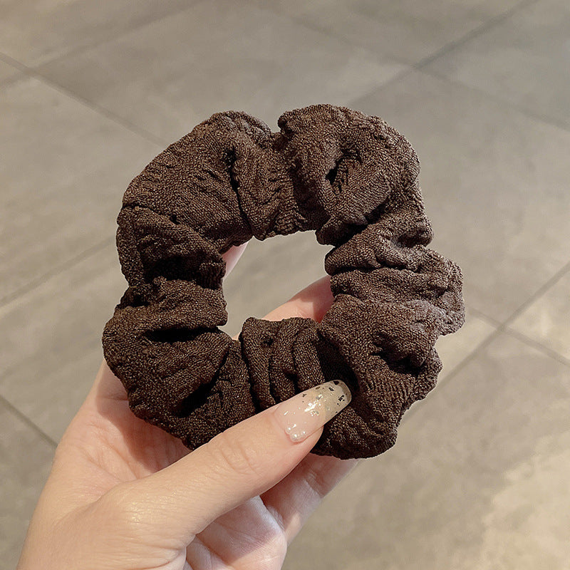 Winter Plush Pork Intestine Hair Ring - Colorful Hair Accessory for Women