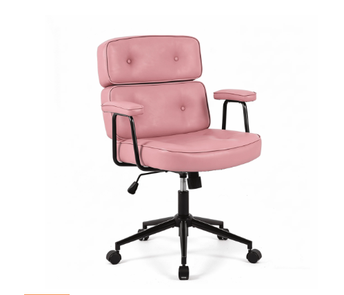 Ergonomic Computer Chair with Lumbar Support - Pink
