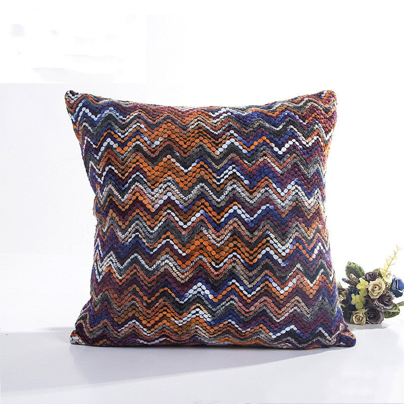 Blended Wool Stripes Cushion Cover 45x45cm - Modern Home Decor