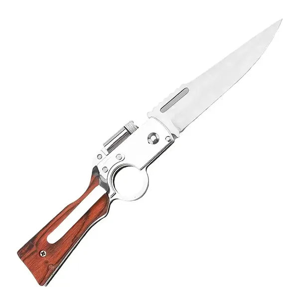 Tactical Knife with Stainless Steel Blade, Ergonomic Handle, Quick-Deploy Thumb Hole, Pocket Clip – Outdoor Survival Gear