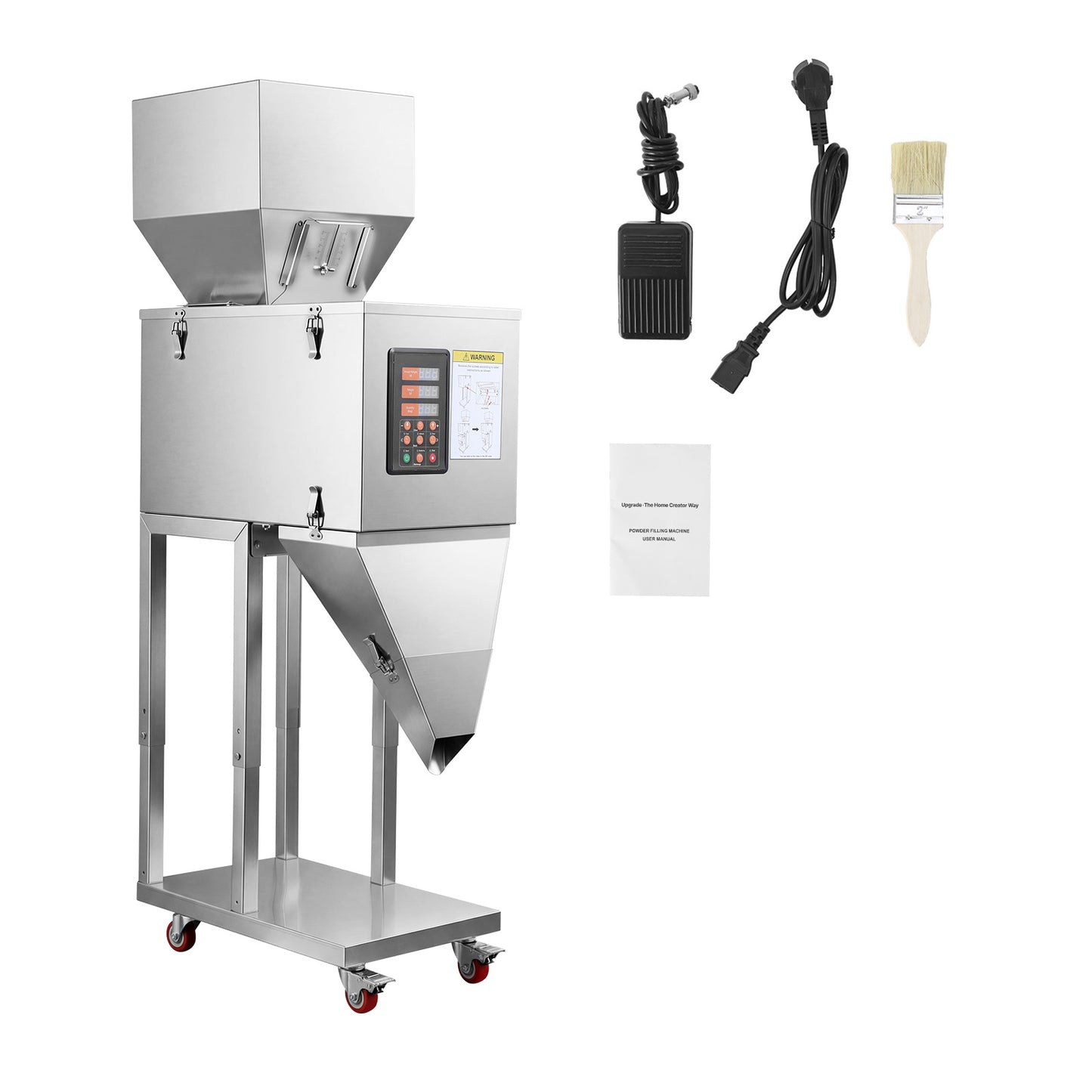 Automatic Powder Filling Machine 10-999g Stainless Steel Dispenser for Coffee Beans & Spices