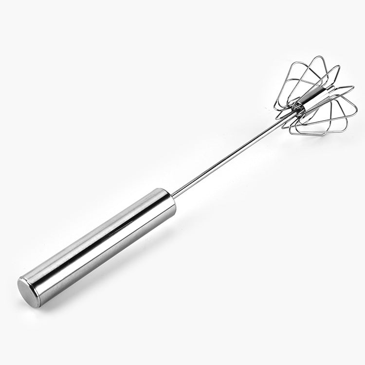 Stainless Steel Egg Beater Handheld Kitchen Tool - Semi Automatic, Easy to Use