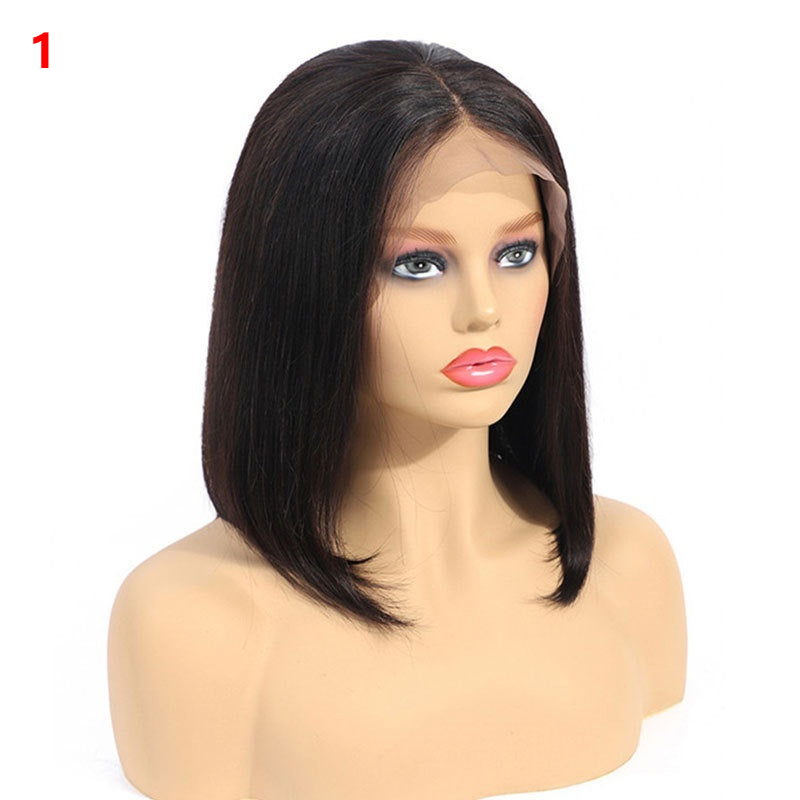 Human Hair Wig - Hand-Woven Natural Bob
