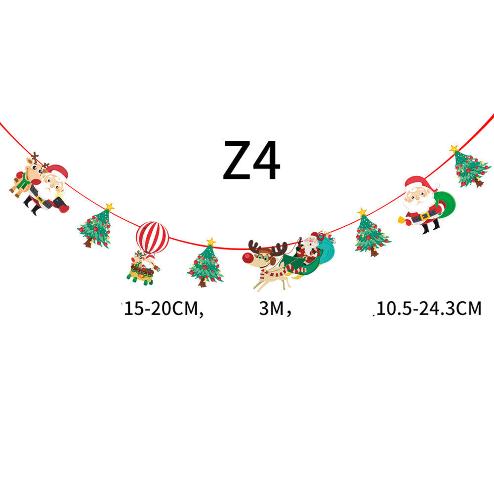 Christmas Scene Paper Flags - Holiday Decorations for Home & Garden