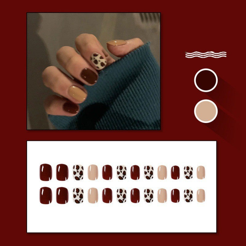 Waterproof Nail Stickers Set - Purple Ballet Flame Almond