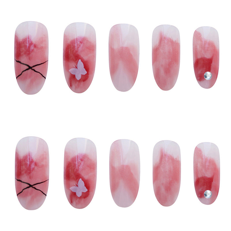False Nail Sheet with Rose Pattern - Nail Art Tips & Accessories