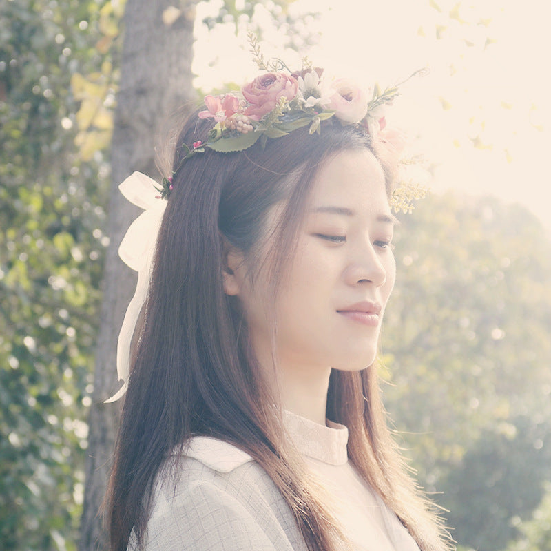 Flower Wreath Headwear - Pastoral Style Headband