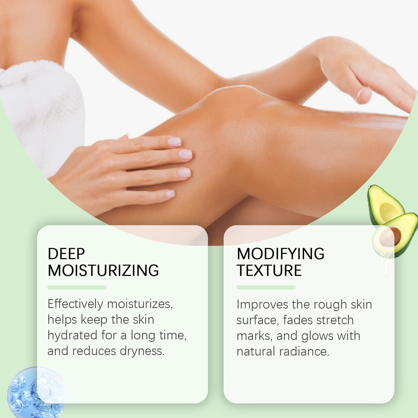 Collagen Body Moisturizer Cream - Hydrating Skin Care with Tea & Aloe Vera