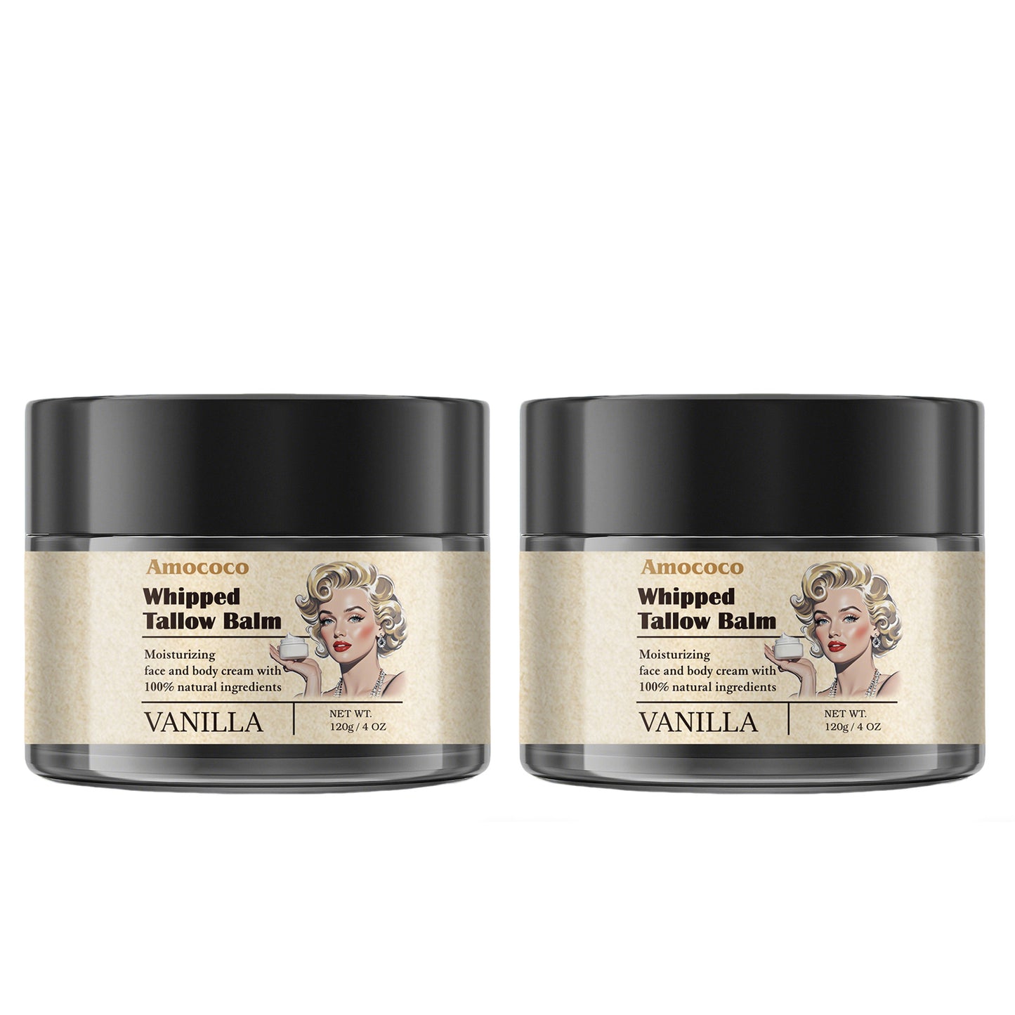 Whipped Tallow Balm - Natural Deep Hydration for Face, Body & Lips - 240g