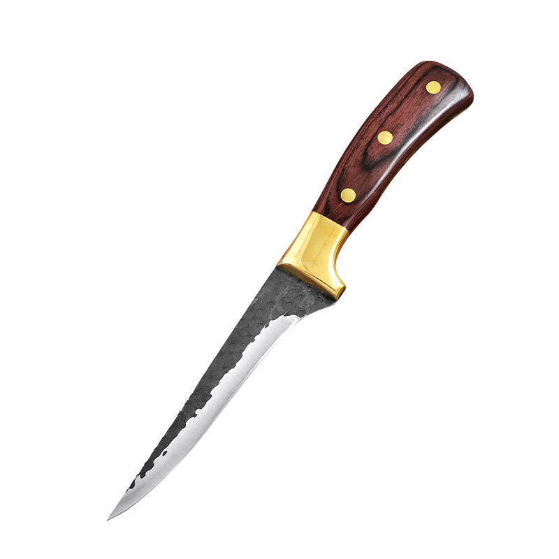 Boning Knife with Leather Case - Stainless Steel Kitchen Tool for Meat Preparation