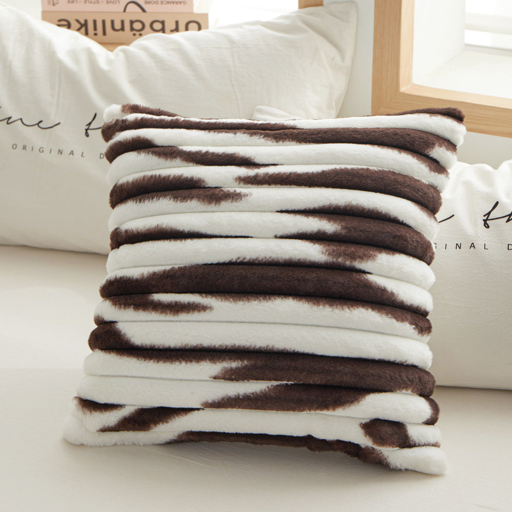 Geometric Striped Square Pillow Cover 45x45cm - Multiple Colors