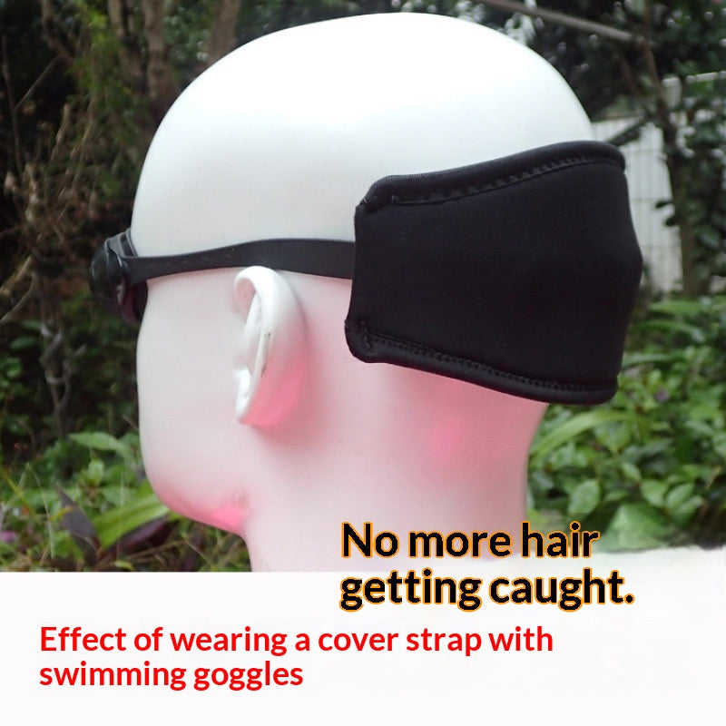 Diving Mask Strap with Protective Case & Hair Band - Black