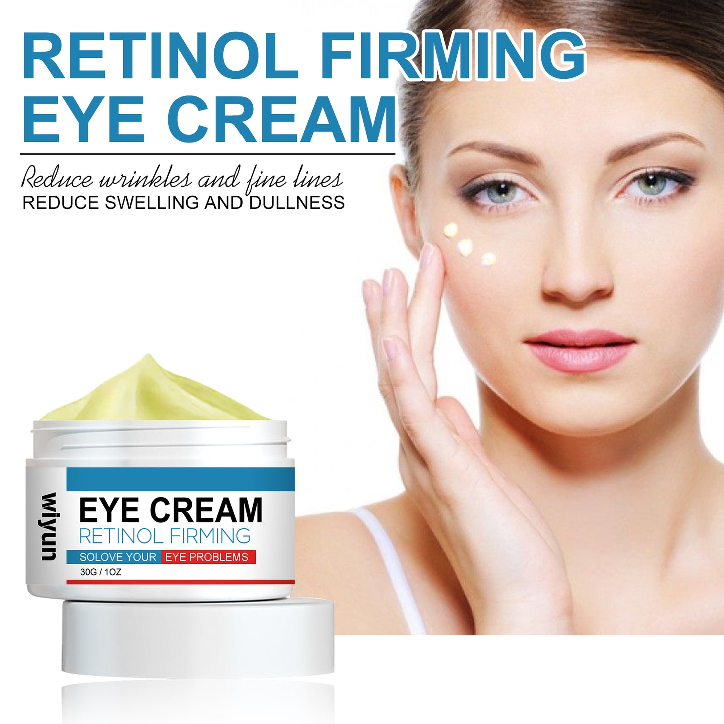 Retinol Anti-Aging Eye Cream with Hyaluronic Acid for Fine Lines & Puffiness