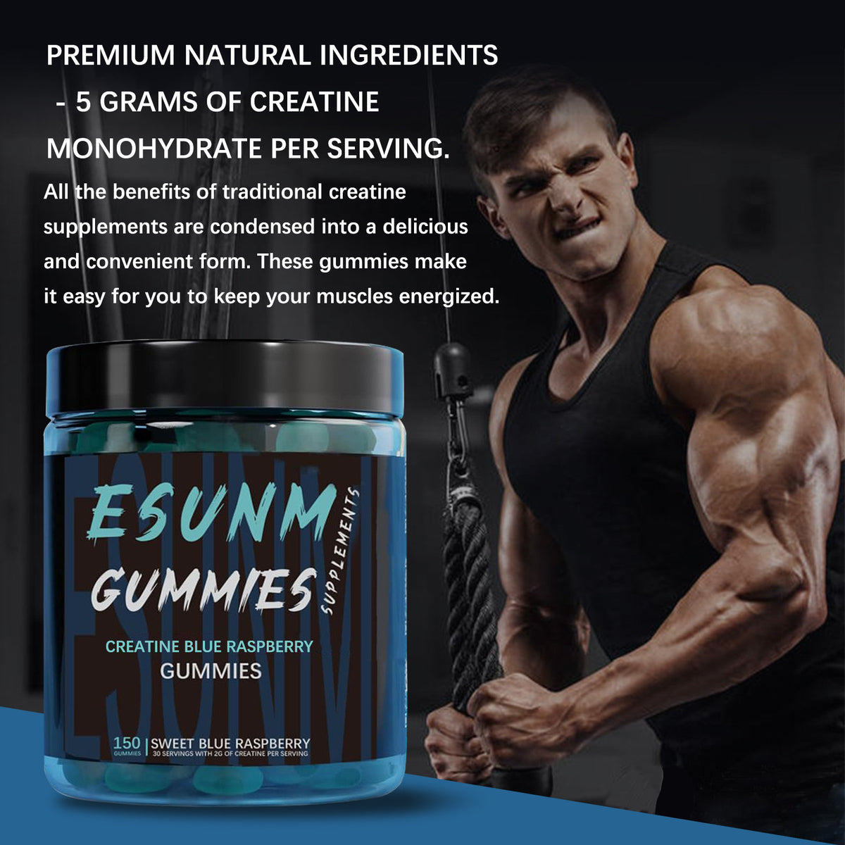 Creatine Jelly Gummies - 320g 150 Pieces Fitness & Nutrition Supplement
