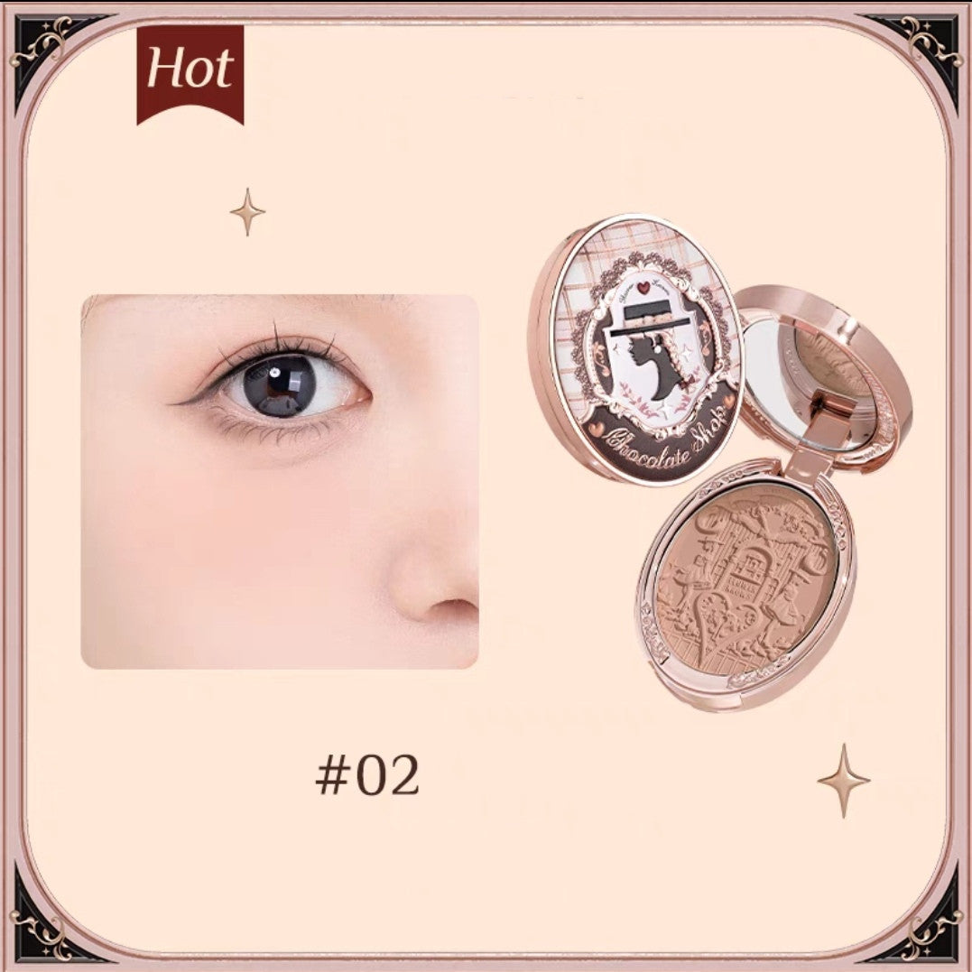Chocolate Powder Blusher - Embossed Makeup with Multiple Styles