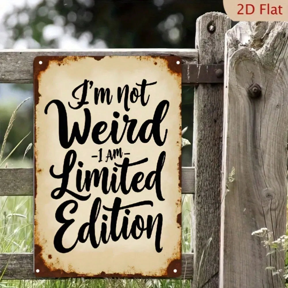 Funny Metal Tin Sign - I'm Not A Freak, Limited Edition Wall Decor