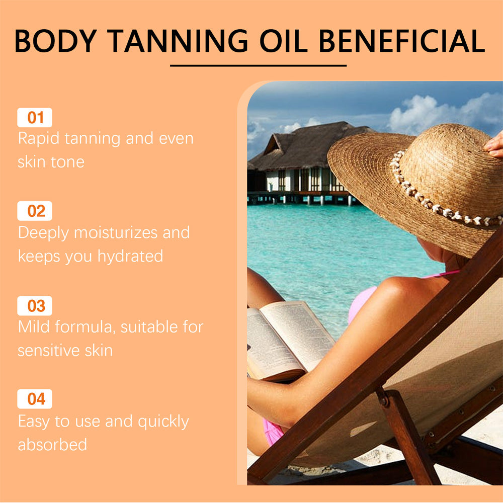 Natural Coconut Oil Self-Tanning Lotion - 200ml Moisturizing Bronzer