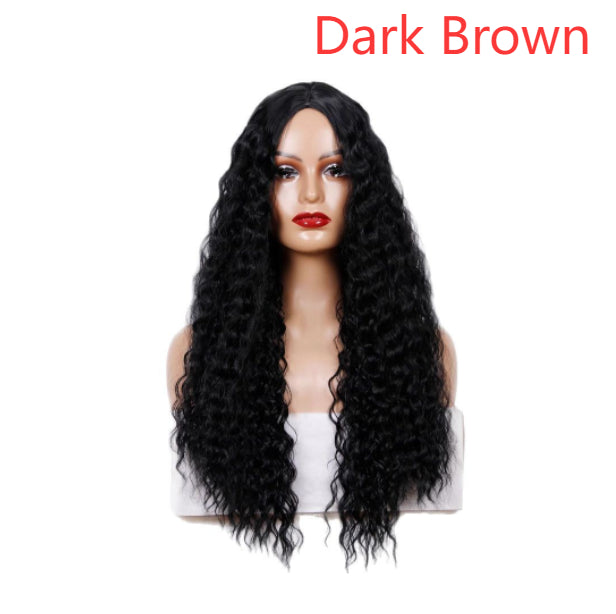 Medium Long Curly Synthetic Wigs for Hair Styling & Costume Use