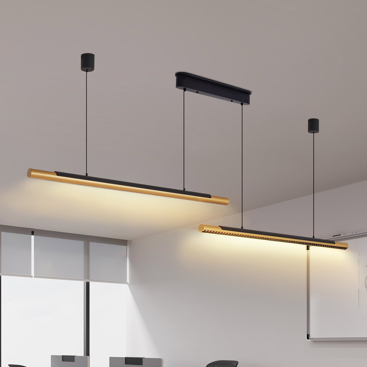 Modern Geometric 6-Light Chandelier - Stylish Metal Pendant Light Fixture