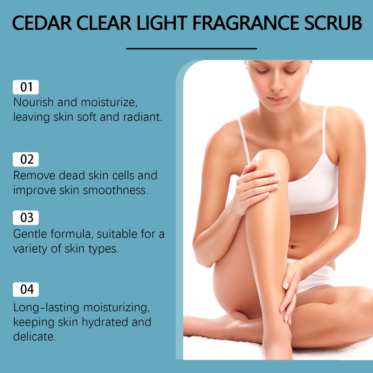Cedar Wood Facial Scrub - 100g Moisturizing Exfoliating Face Cleanser